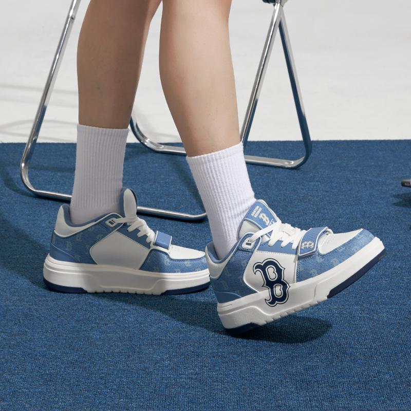 MLB Chunky Liner Mid Blue White Sneakers 3ASXCDN3N-43BLD