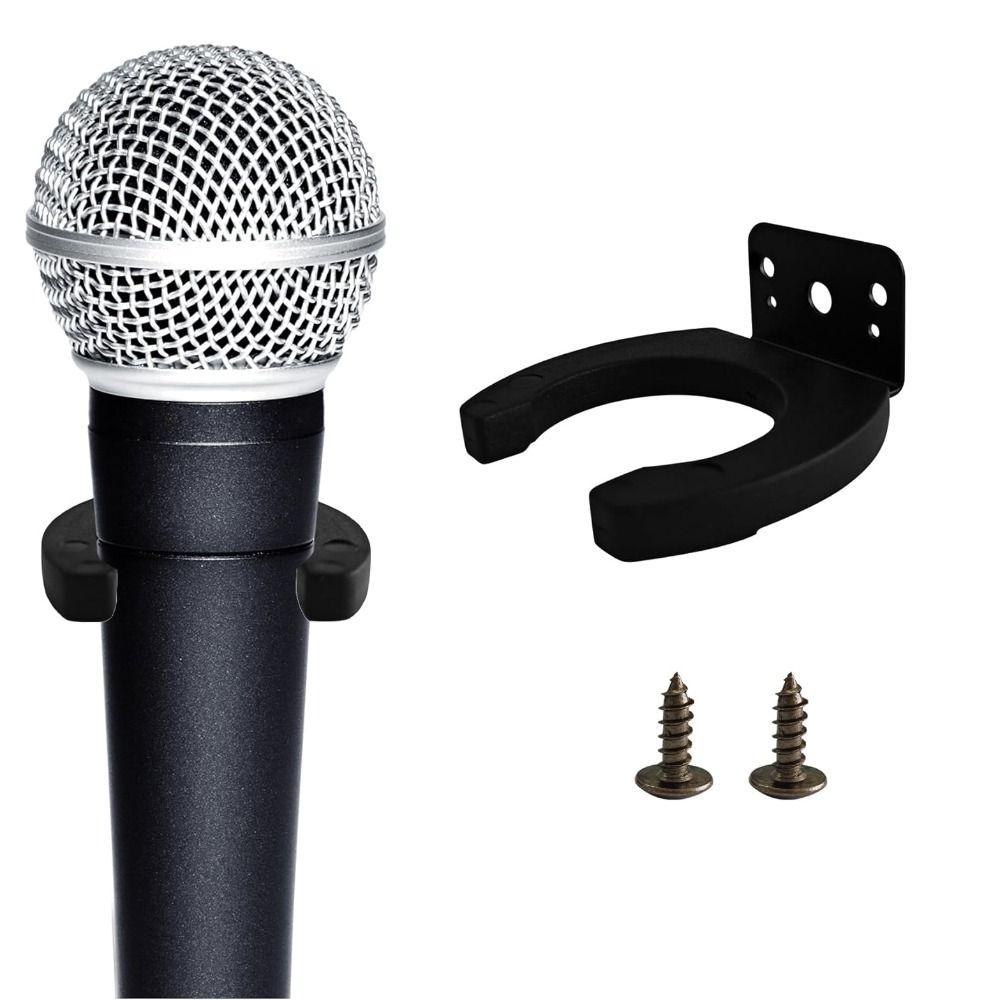 Anti-slip Microphone Holders Space Saving Mic Bracket Portable Wall Mounted Mic Holder Karaoke