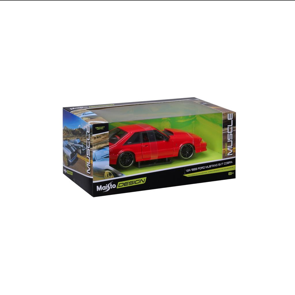Maisto Scale Ford Mustang SVT Cobra 1993 Red Custom Classic Muscle Series Diecast Model Finished Model 32549 1/24 / Car,