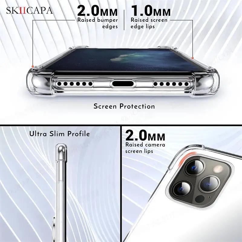 Card Slot Clear Phone Case for iPhone 17 Pro Max 17 Air Ring Holder Shockproof Soft Silicone Back Cover Stand Funda for iPhone 17Pro