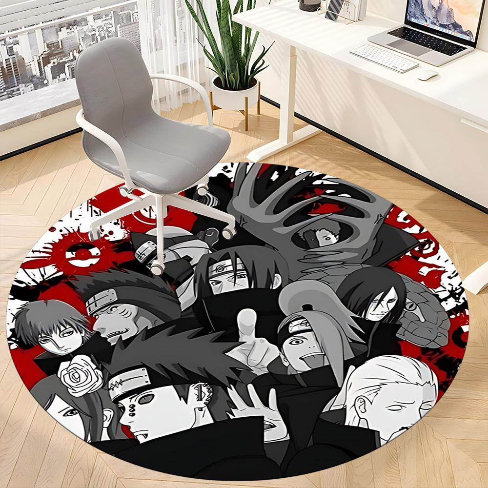 1pc Naruto Characters Office Round Area Rug, Under Office Chairs Bedroom Living Room Home Decor  A1022162