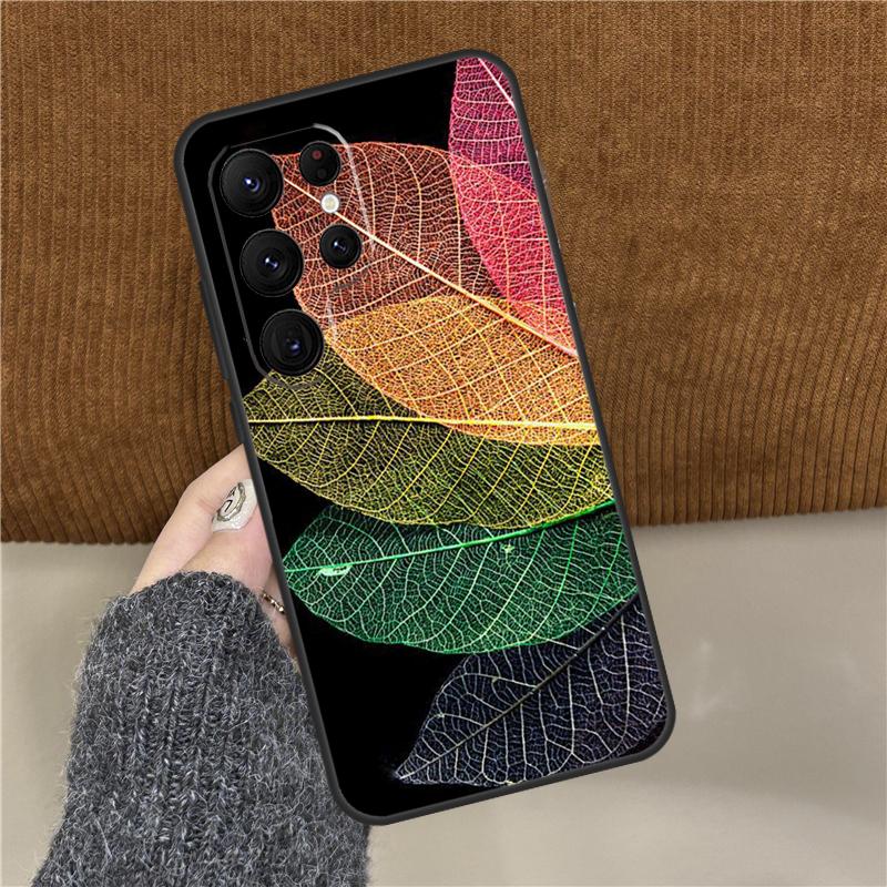 Colorful Leaves Phone Case For Samsung Galaxy S25 Ultra S9 S10 Plus S20 S21 S22 S23 FE S24 Ultra Back Cover