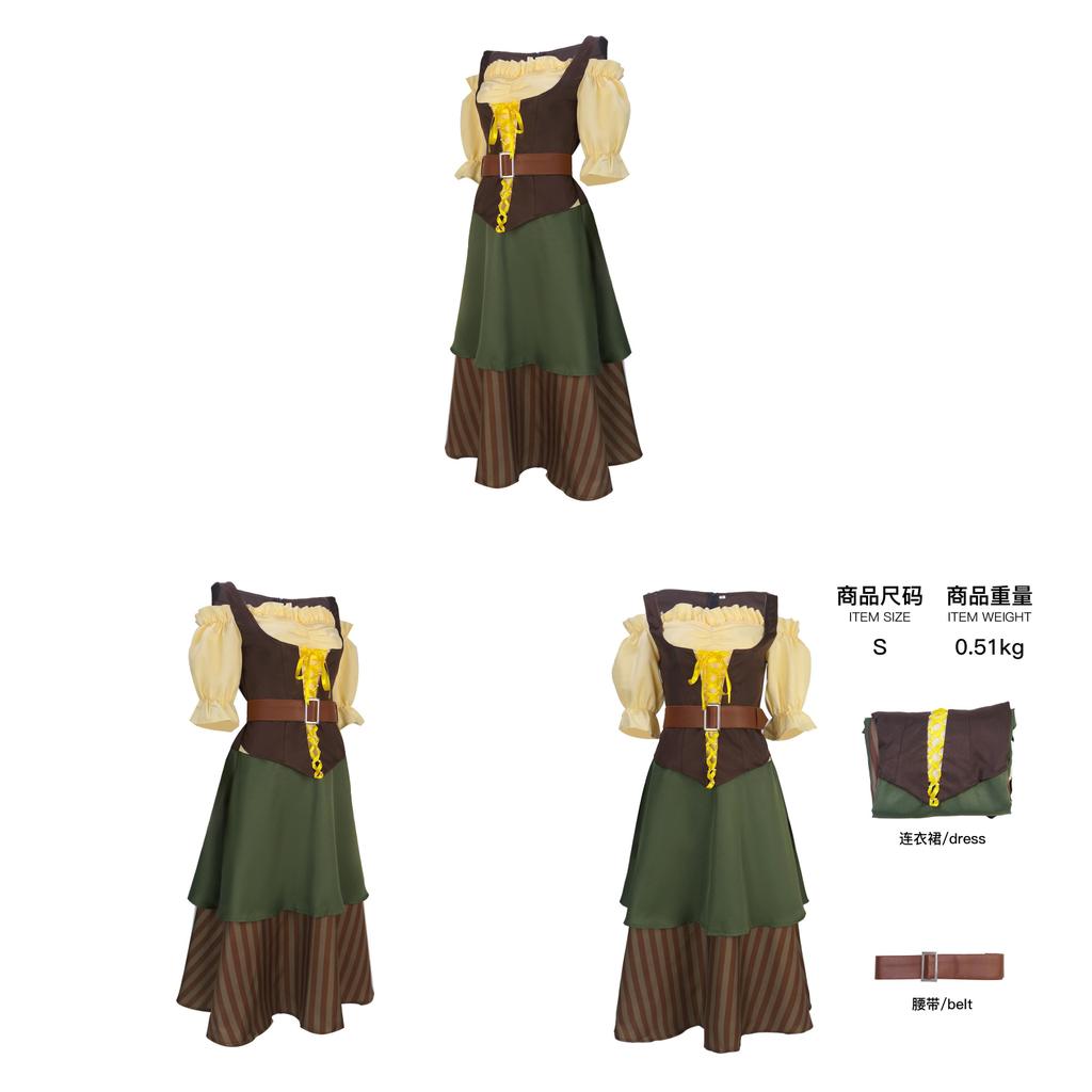 European Fantasy Dirndl Dress Cosplay Costume For Stage Performances