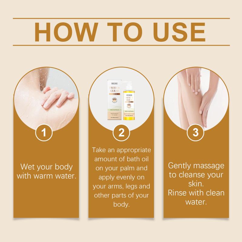 Sensitive Skin Chamomile Bath Oil Deep Cleansing Exfoliator Nourish Skin Tone Lightening Shower Use