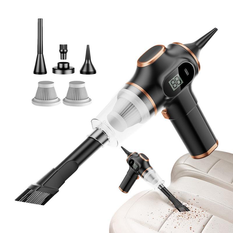Car Vacuum 120W Cordless Vacuum Small For Car High Suction Power Handheld Power Display Vacuum Rechargeable Mini Cleaner
