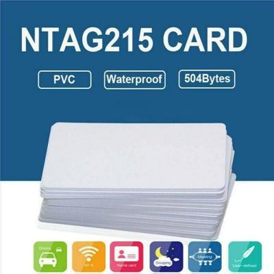 NTAG215 Waterproof PVC NFC Tags - Blank 13.56MHz Cards, 504 Bytes TagMo Compatible