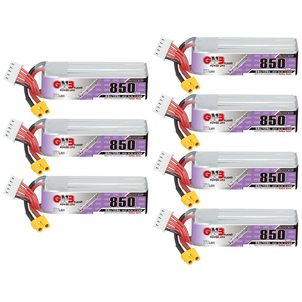 GAONENG GNB LiPo Battery 850mAh 4S 15.2V 60C Long Range XT30 Plug For Beta95X, Beta85X, Beta75X, CineBee, UAV, 2 To 3 Inch Drone