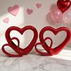 Decoration Valentine's Day Love Ornament Handicraft Double Hollow Heart Models  Couple