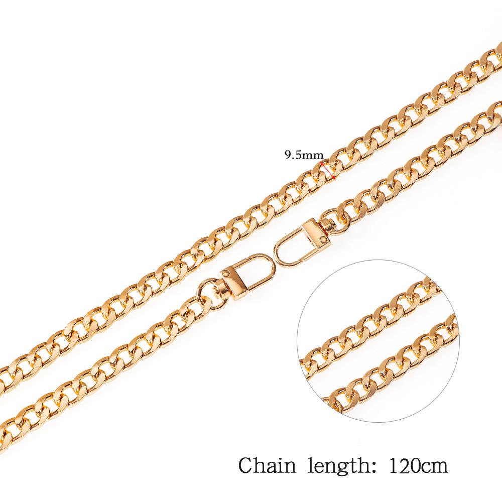 120cm Lange Metallkette für DIY-Schmuck: Flaches rundes galvanisiertes Aluminium für Umhängetaschen oder Gepäck