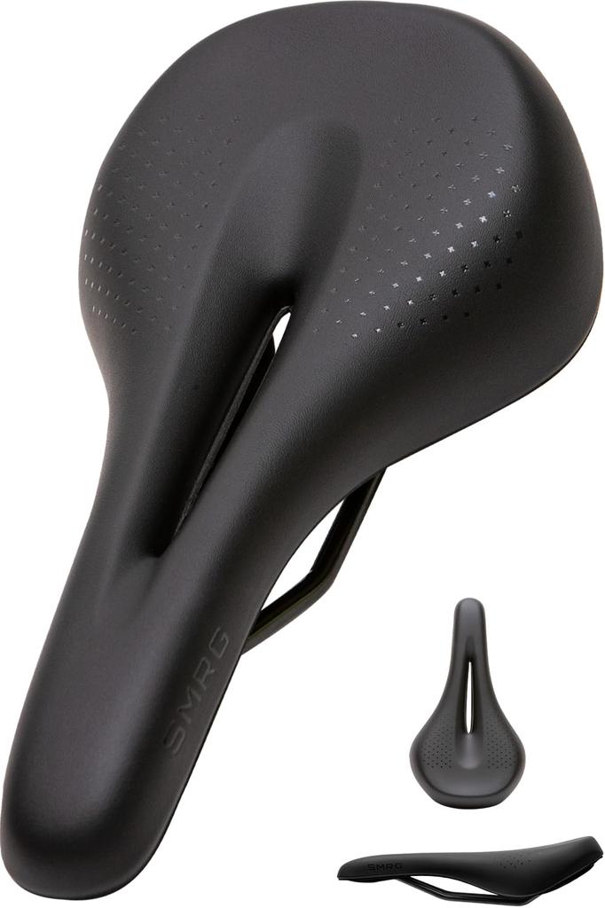 does not seep in SMRG Bicycle Saddle Thick Cushion Perforated Road Bike Cross Bike Breathable Stuff Prevention [Rainwater in] [Made Taiwan] [JIS