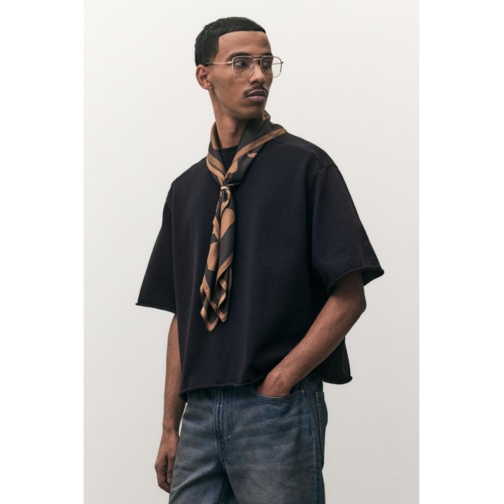H M Oversized FiT T sHirT Black