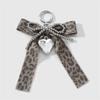 Bows Keychain for Women Girls Leopard Print Bag Accessories Charm for Women Alloy Keyring Fashiion Bags Pendant