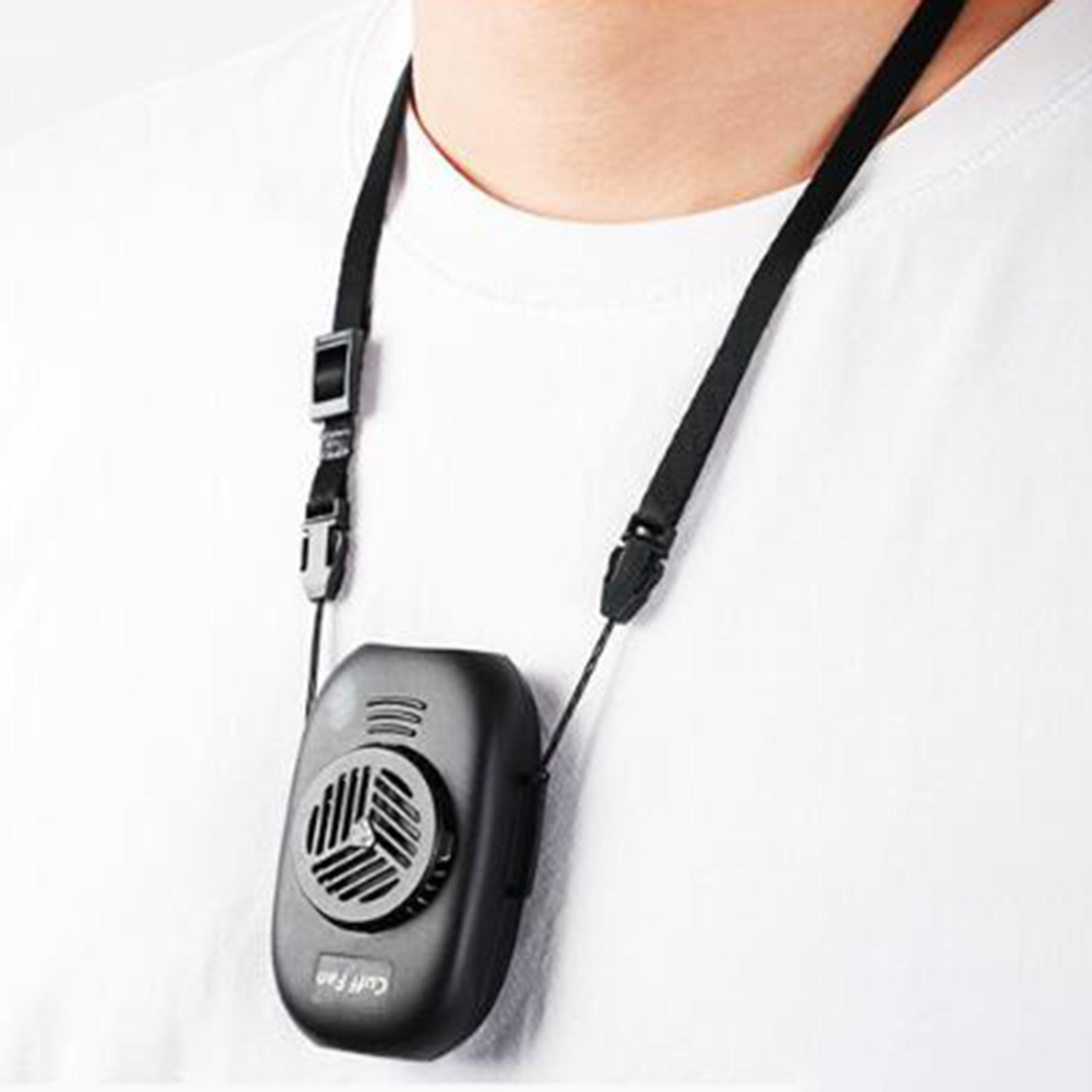 

Портативный наручный вентилятор, настольный вентилятор, персональный вентилятор со шнурком для путешествий, для стола, для спорта чёрный