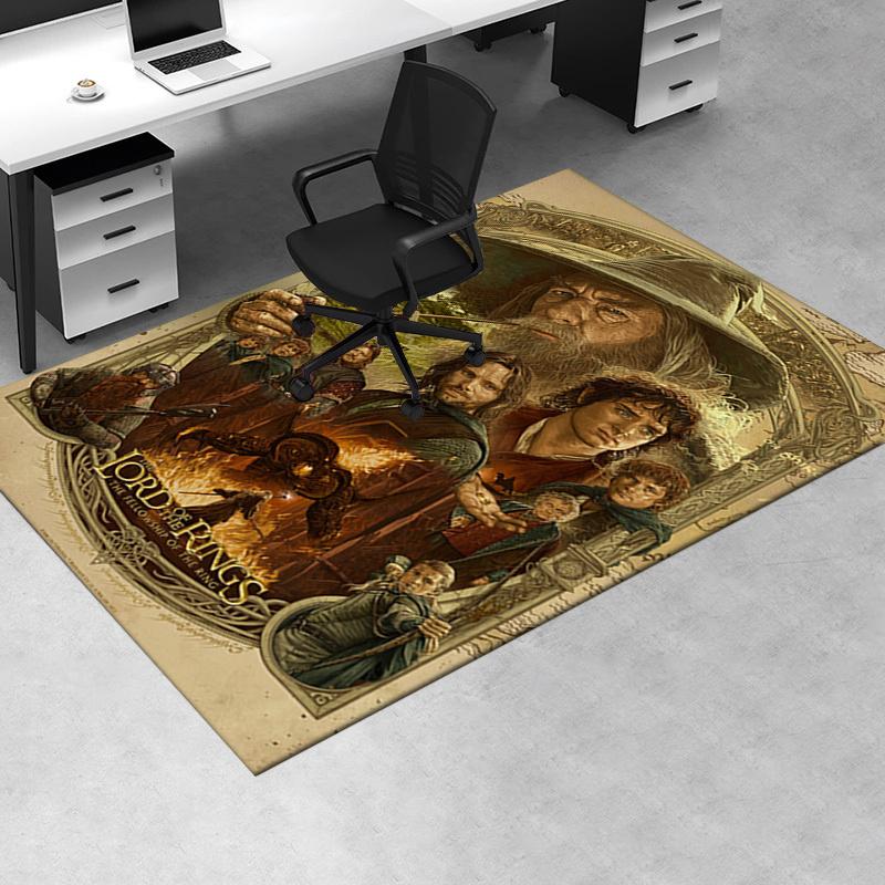 The Lord of the Rings: The Fellowship of the Ring Poster Print Office Mat Home Decor Office Desk Chair Rugs Chair Carpet for office Chair Ma 60cm by 90cm