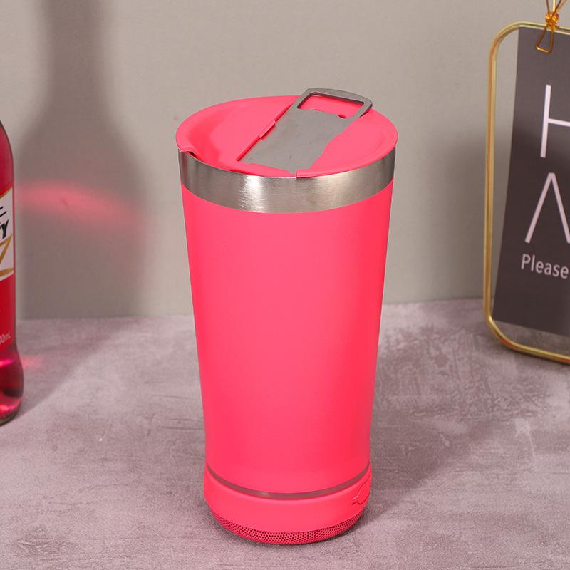 16oz 304 Stainless Steel Vacuum Insulated Cup Beer Mug Outdoor Bluetooth Speaker Car Tumbler mug Cup with bottle opener