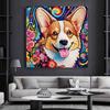 DIY Handmade Pup Pearl Art Kit, 30x30cm Frameless Floral Pearl Diamond Painting, Creative Craft Kit for Home Wall Decor & Hobby Lovers