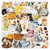 10 30 50Pcs Cute Cats Meme Cartoon Graffiti Stickers Waterproof Diy Laptop Scrapbook Laptop Waterproof Ins Style Animal Sticker