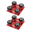 2 Pcs V Wheel Plate Gantry Rod Plate and 4 Solid POM Wheels for 2020 Aluminum Extrusion CNC 3D Printer