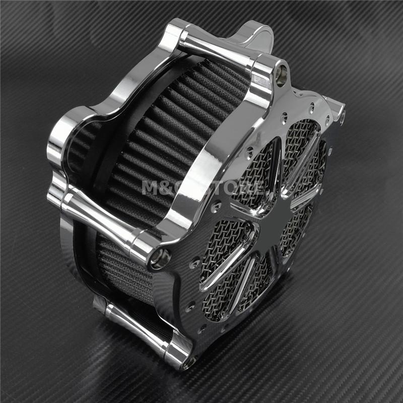 Motorcycle All Chrome Air Cleaner Air Filter System For Harley XL Sportster 04-22 Touring Road Glide 08-16 Dyna Softail Fat Boy