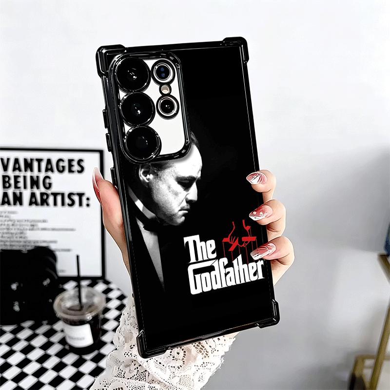 The Godfather TV Plating Phone Case For Samsung Galaxy S24 S25 FE S26 Edge S23 Ultra S22 S21 Plus S20 Anti-Fall Airabag Cover