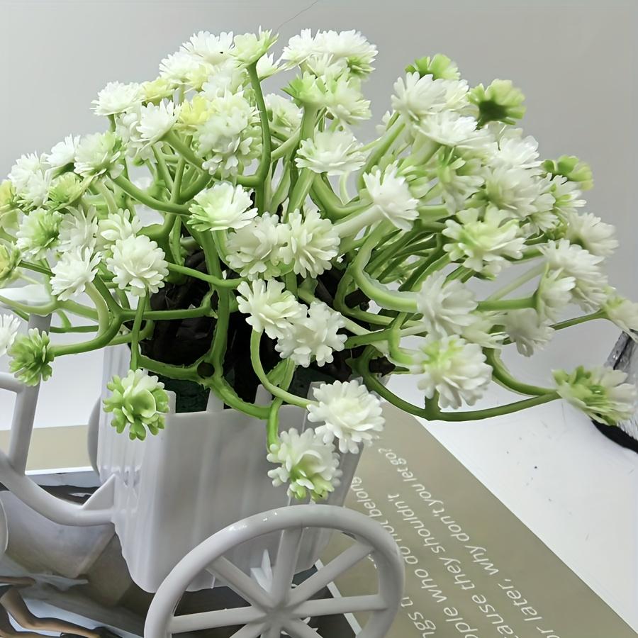 2pcs Mini Bike Pot Decor, Artificial Greenery for Desktop & Room, Cute Home/Office Ornament.