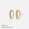 Hot-selling new ins wind titanium steel stud earrings in Europe and America, high-end trend wind stainless steel earrings, electroplated 18K gold jewe
