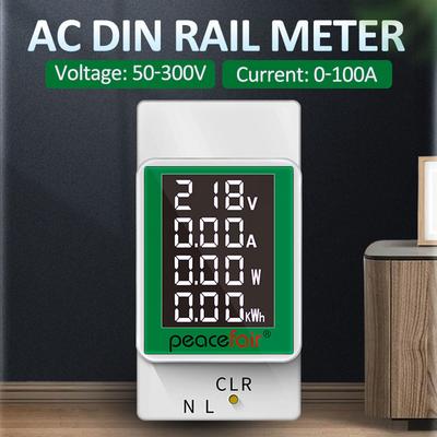 AC50-300V 100A Contor de Energie Electrică pe Șină DIN LCD Digital Ampermetru Voltmetru Wattmetru Multifuncțional Contor de Tensiune Curent