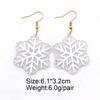 Acrylic Santa Claus & Snowflake Bell Christmas Earrings - European & American Style