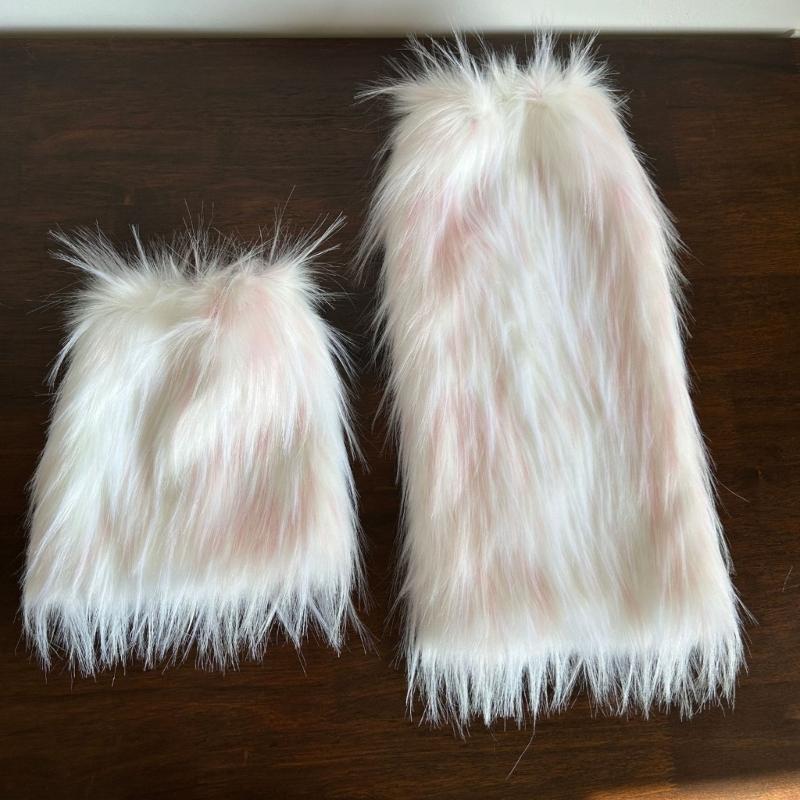 Women's Furry Leg Warmers Plush Fuzzy Boot Covers Toppers for Winter Fashion Costume Parties Thermal Leg Gaiters Socks