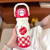 With Handle Insulated Cup Large Capacity Cartoon Straw Cup Portable Vacuum-insulated Bottle  Travel