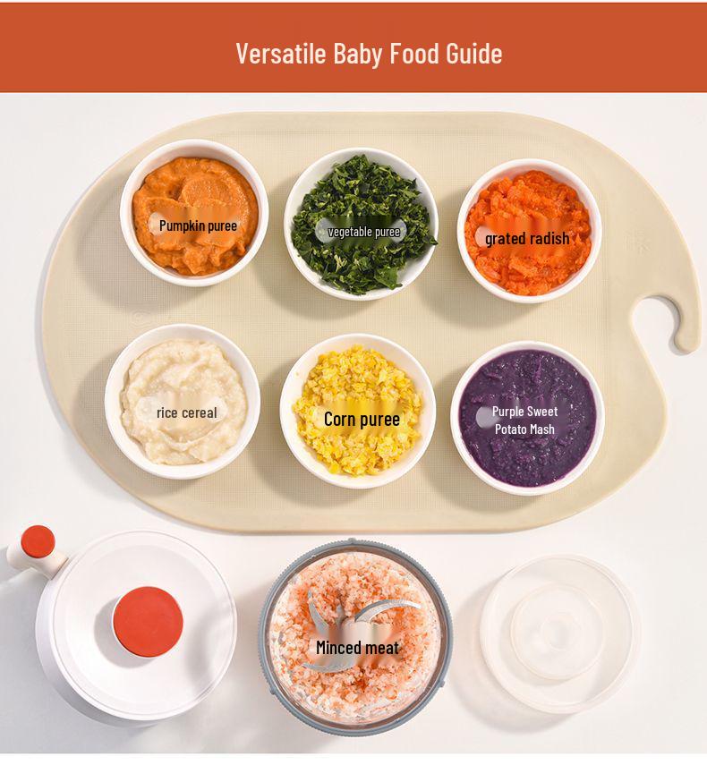 316 Baby-Nahrungsmacher: Leicht zu reinigender Glas-Food-Processor mit mehreren Mahlscheiben für Pürees.