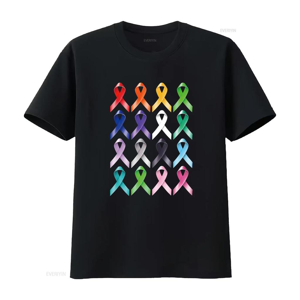 Mens All Cancer Awareness World Day T Shirt Black 2X Large vintage Washed graphic designer clot