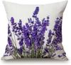 Lavendelblüten Doppelseitiger Kissenbezug Blumendruck Dekorative Kissenhülle Druck Heimdekoration für Couch Bett Sofa Terrasse