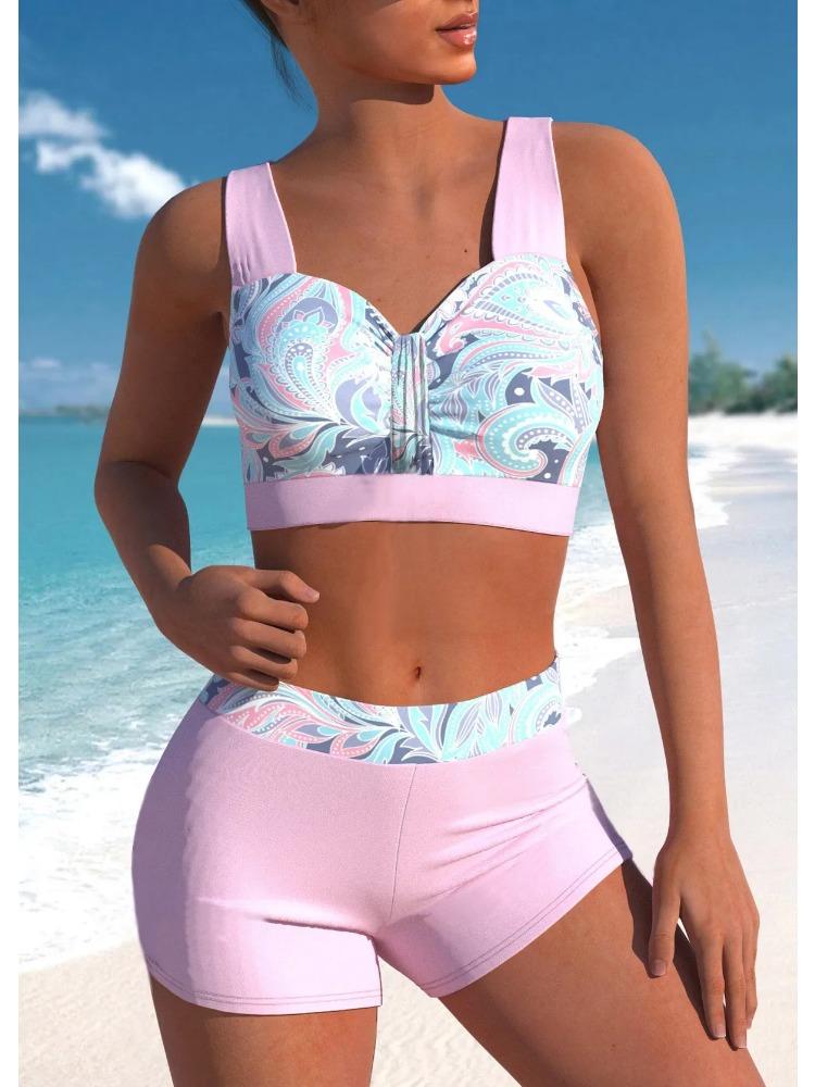 

Летний женский спортивный купальник бикини, раздельный купальник, модный и сексуальный купальник с открытыми плечами S-5XL 5XL