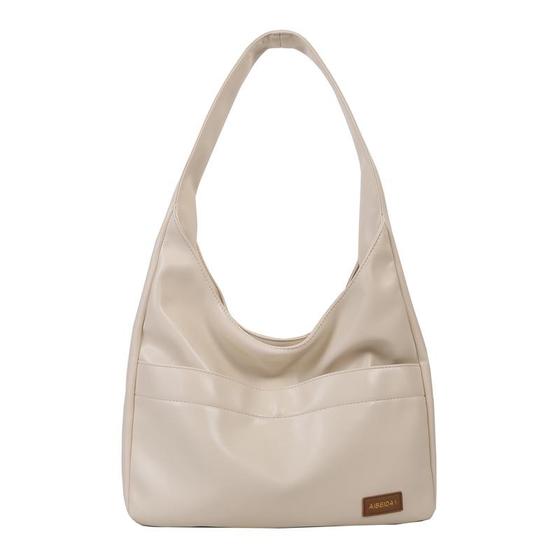 Large-capacity Bag Women's New Autumn and Winter Soft Leather Bucket Bag Commuter Tote Bag College Student Class Shoulder Bag