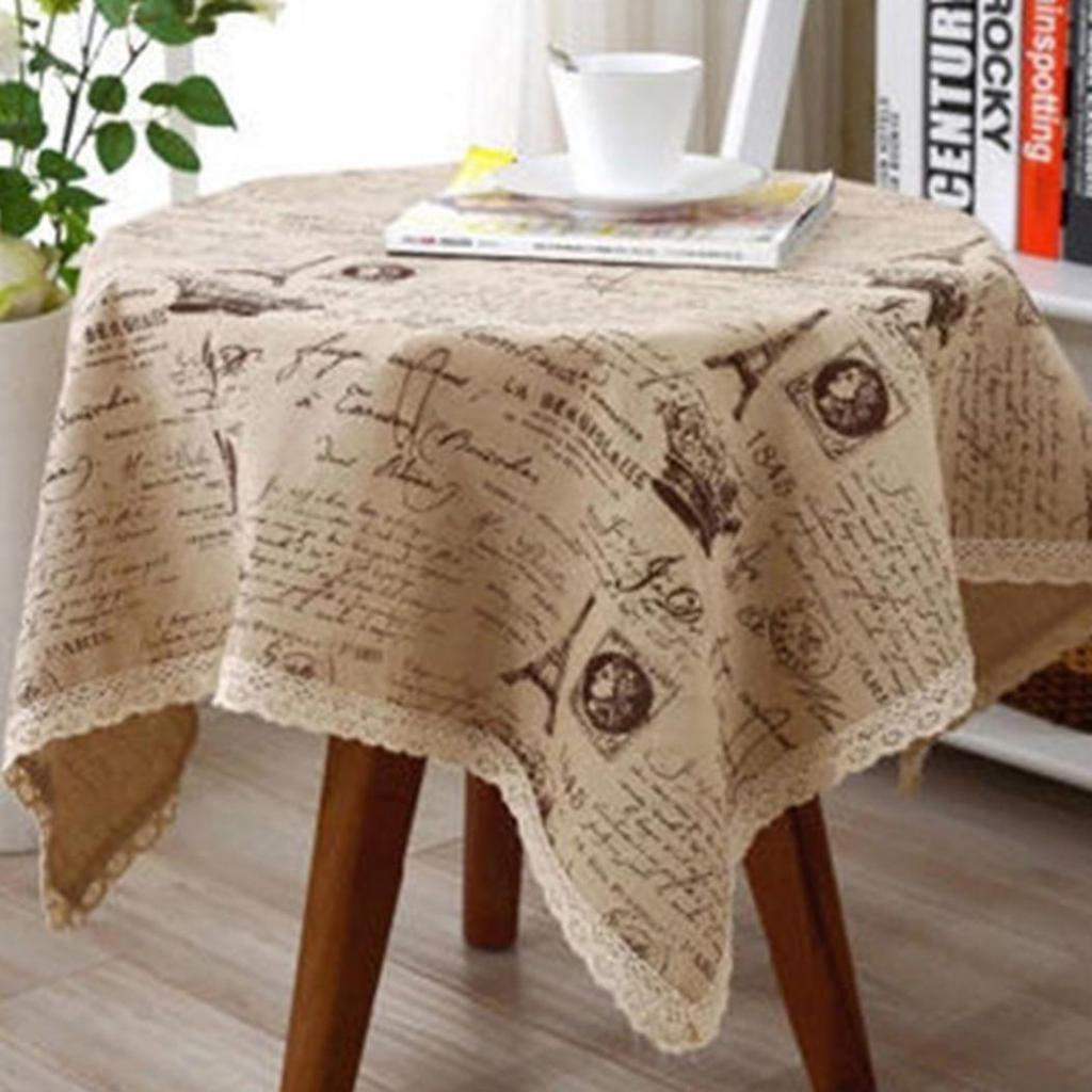 European Style Crown Tower Print Table Cloth Tablecloth Washable Desk Cover