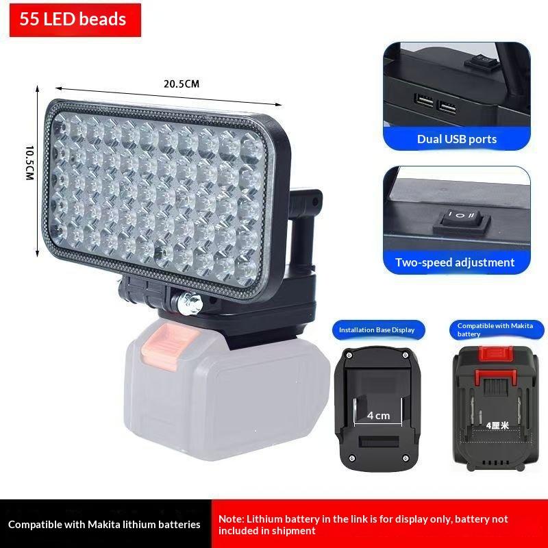 For Battery 3/4/5/8 Inch Led Working Light With Handle Flashlight Torch Spotlight Emergency Light Camping Lighting