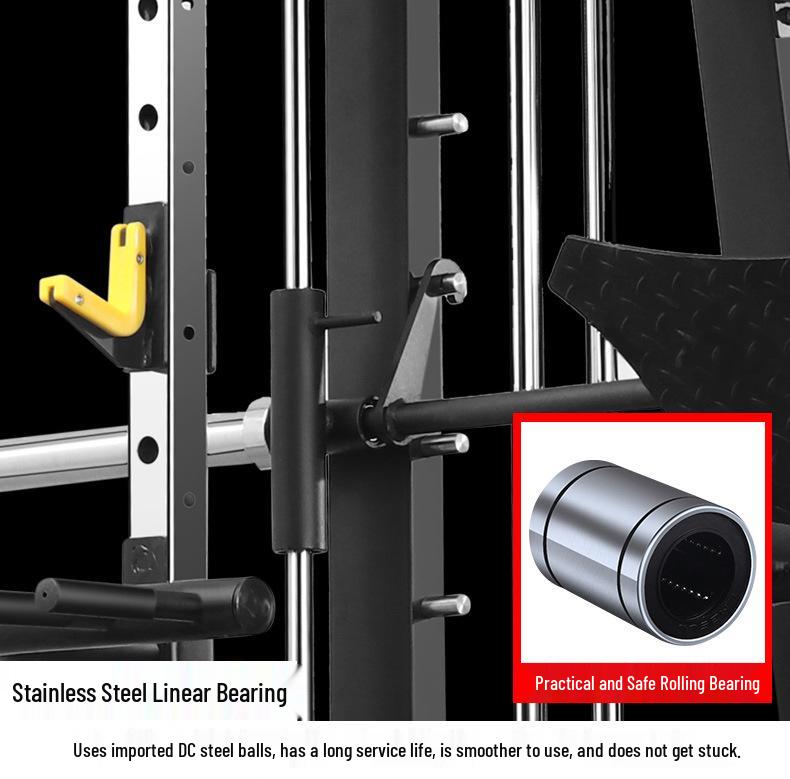 Smith Machine & Squat Power Rack: Comprehensive Home Fitness Equipment Set