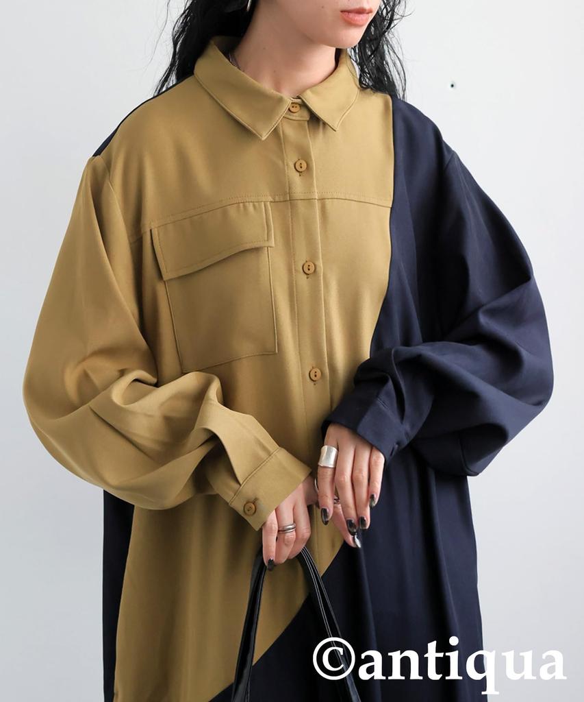 Antiqua Long One Size Navy Women's Color-Combo Dress, Sleeve, PK-01275, 20,