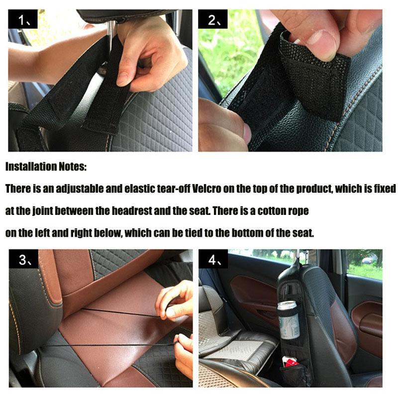 Car Seat Organizer Auto Seat Side Storage Hanging Bag Multi-Pocket Drink Holder Mesh Pocket Car Styling Organizer
