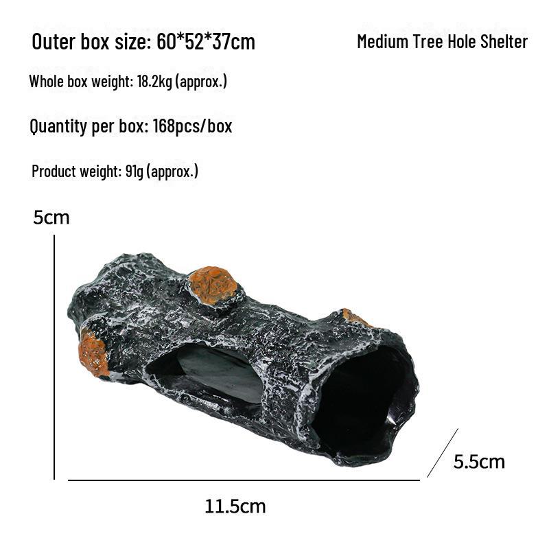 Stylish Tree Stump Aquarium & Reptile Hideaway: PVC Ornament for Fish Tanks & Pet Enclosures