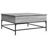 VidaXL Coffee Table, Side Table with Adjustable Feet, End Table with Compartments, Modern, Sonoma Grey Wood 3217067