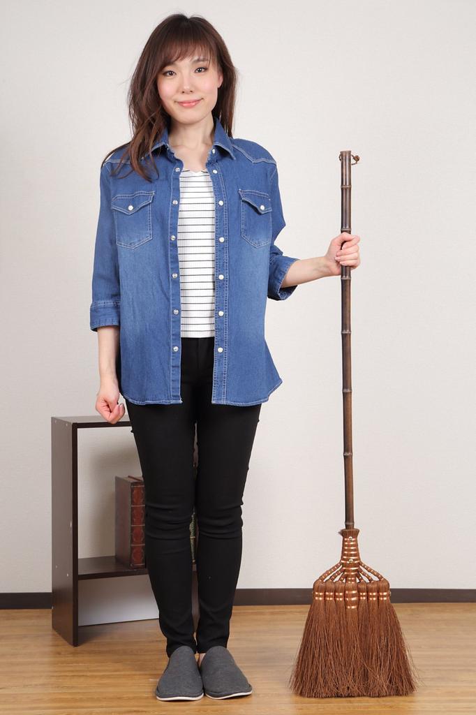 Yaguruma Brand Palm Demon Hair Long Handle Broom with Seven Balls Broom Room Tatami Room Broom Indoor [Palm Japanese-Style Flooring]