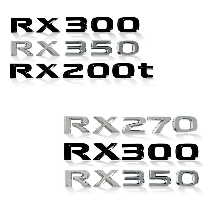 3D Sticker RX270 RX300 RX350 RX200t Emblem Badge Chrome Black/Sliver Letter Decal For Lexus Rear Trunk Decor UP9