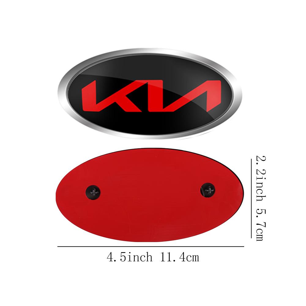 1 Stück Auto Frontklappe Emblem Heckklappe Abzeichen Aufkleber für Kia Rio Picanto Sportage Niro Morning Ceed Optima Seltos Sorento Cerato