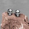 Hiphop Style Skeleton Stud Earrings Creative Mini Ear Clip Personality Earrings  Unisex