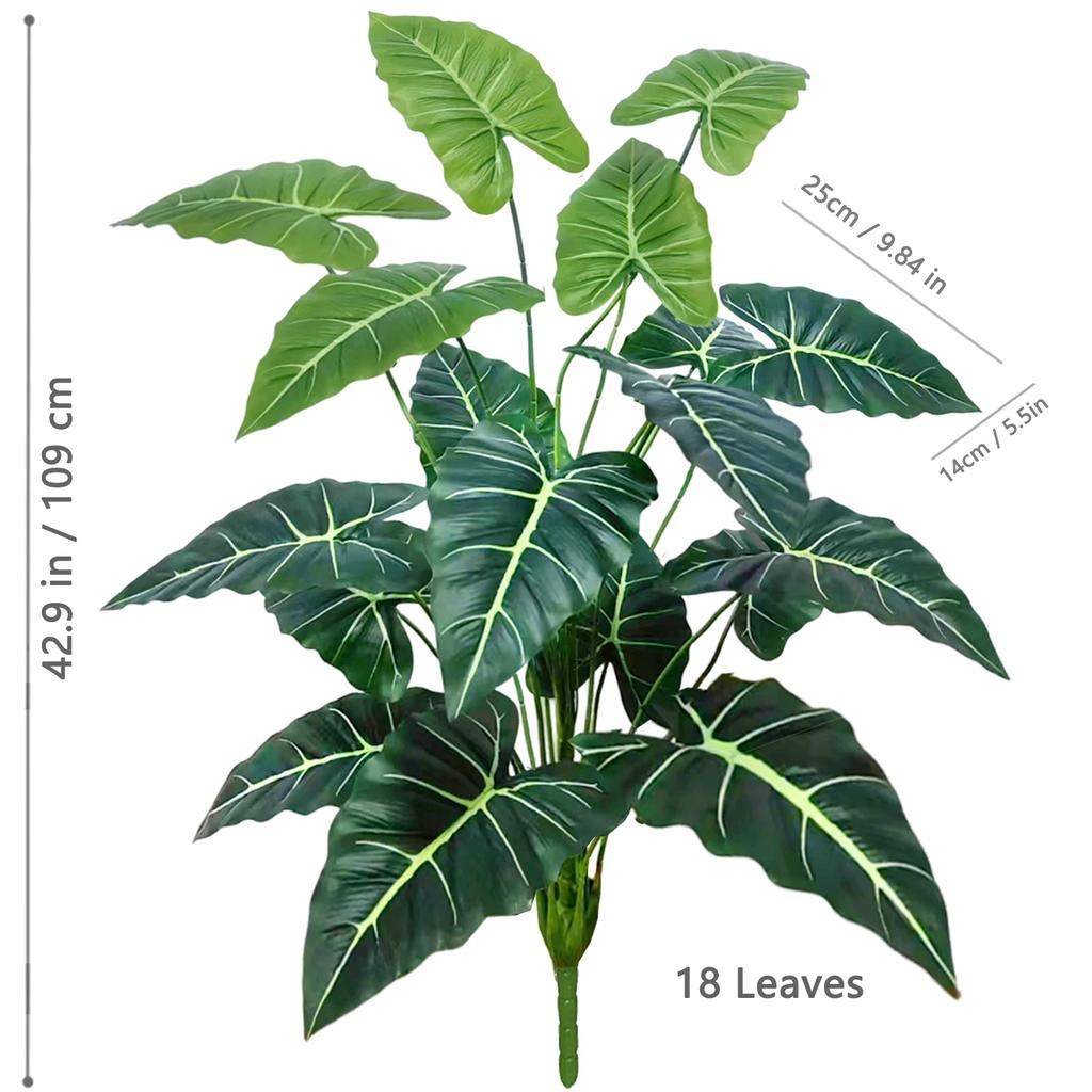 For 60-107cm Artificial Flowers Calla Lily Horseshoe Leaf Turtle Leaf Bobcat Leaf Fake Plant Ornamental Holiday Home Decoration