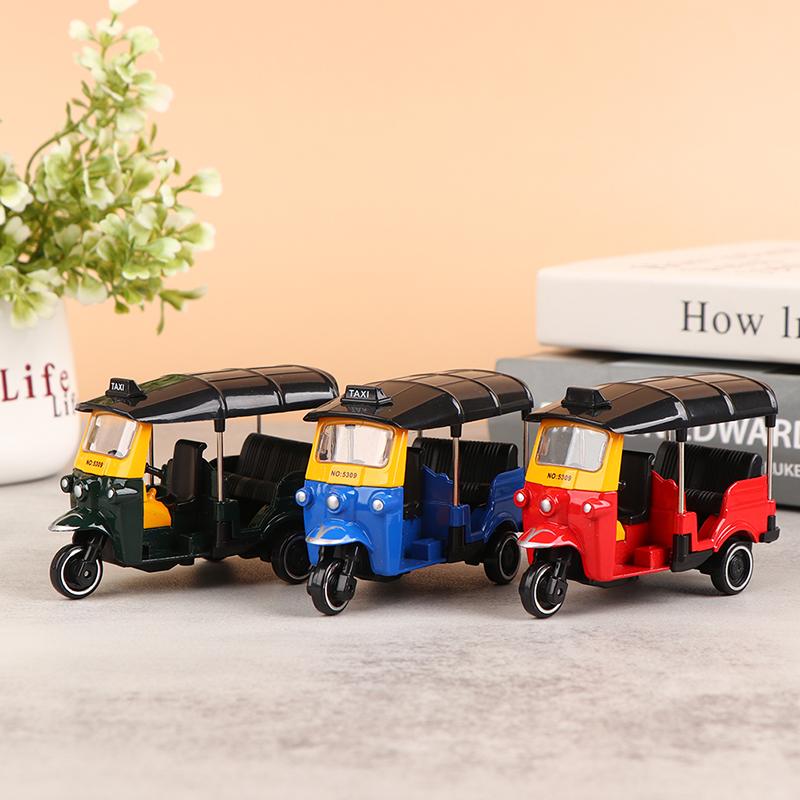 Legierung Dreirad Retro Simulation Modell Dreirädrigen Motorrad Spielzeug Druckguss Auto