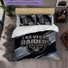 Set Biancheria da Letto 3 Pezzi in Microfibra con Motivo Las Vegas Raiders Decorazione Copripiumino per Camera da Letto Uso Domestico