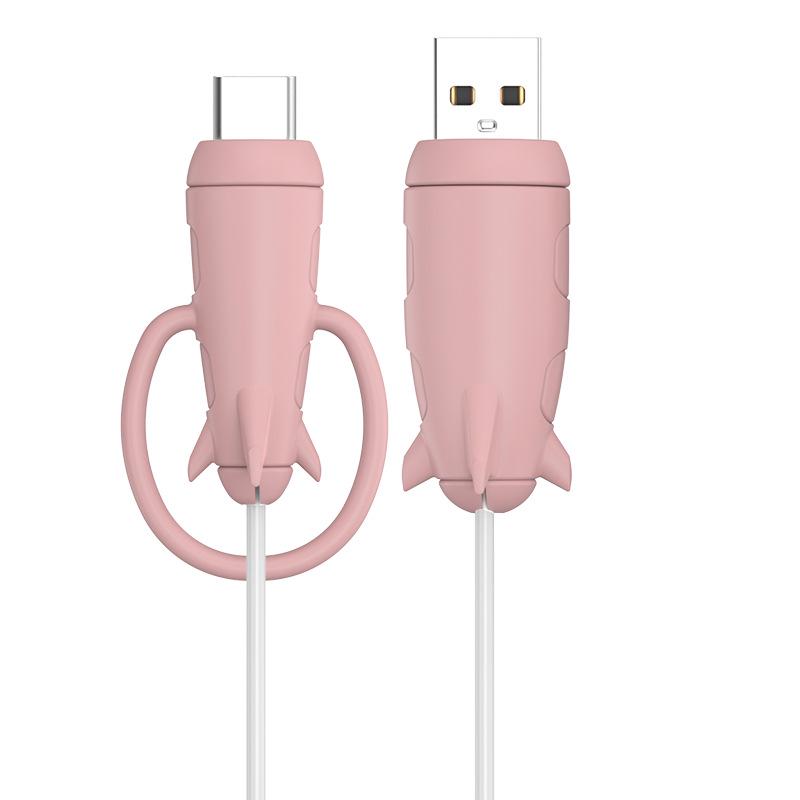 Silikonowy ochraniacz na kabel i pasek do przechowywania 2 w 1 dla ładowarek Apple